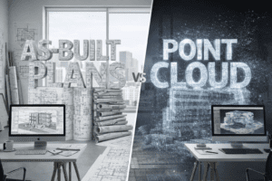 Diferencias entre la nube de puntos y los planos as-built