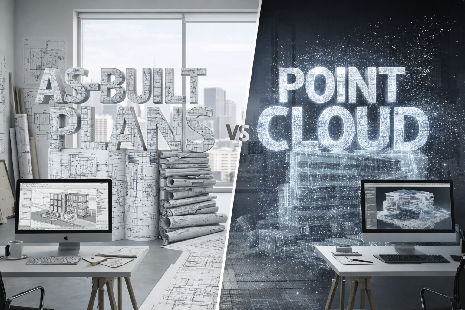 Diferencias entre la nube de puntos y los planos as-built